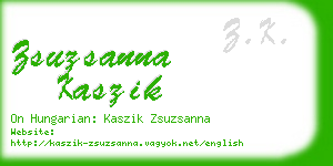 zsuzsanna kaszik business card